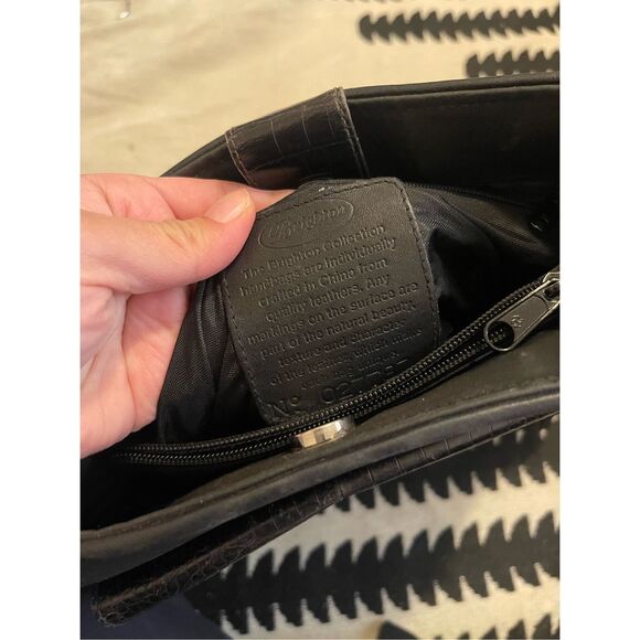 BRIGHTON WESTERN PURSE Vintage black purse braided handles - Picture 5 of 6